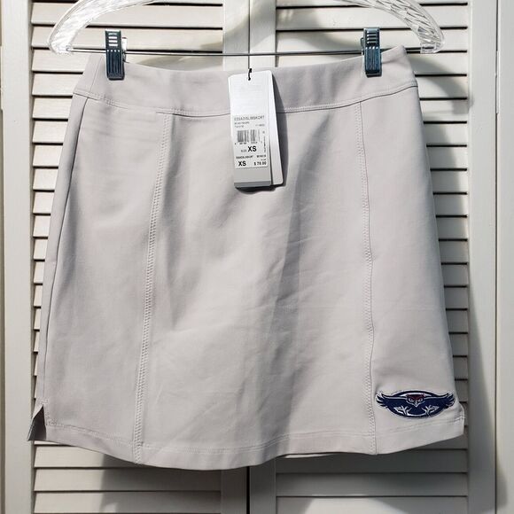 Adidas Golf Skort Women's Size XS Slim Pale Gray Stretch Knit Pockets Athletic - Picture 1 of 11